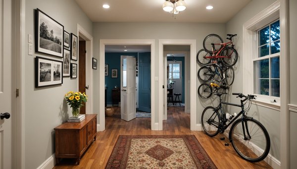 Welche kreativen Lösungen gibt es für die Fahrradaufbewahrung in einem kleinen Flur?